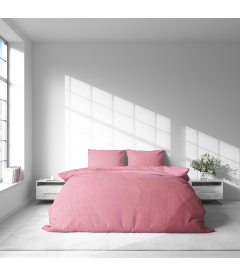 Pļušo gultas veļa „Minky Rose Solid“. Gultas veļas komplekti 200x220