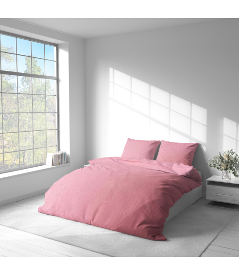Pļušo gultas veļa „Minky Rose Solid“. Gultas veļas komplekti 200x220