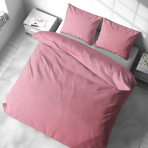 Pļušo gultas veļa „Minky Rose Solid“. Gultas veļas komplekti 200x220, 200x220 cm. Rozā gultas veļas komplekts ar maigu sārtu pieskaņu
