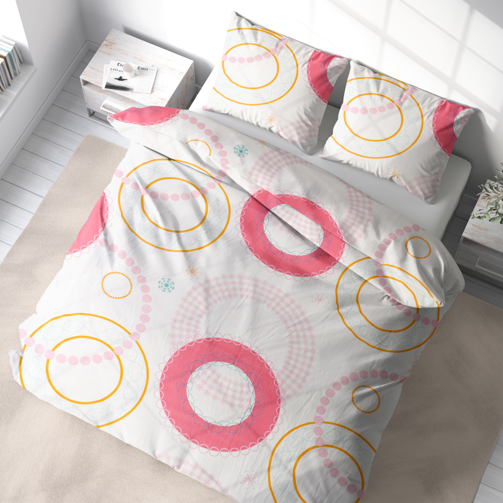 Premium satīna spilvendrāna "Circles"
