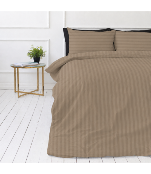 Premium satīns „Brandy Stripe Sateen“. Satīna gultas veļa
