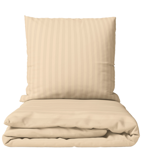 Premium satīns „Champagne Stripe Sateen“. Satīna gultas veļa