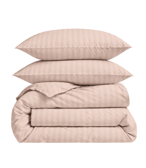 Premium satīns „Classic Coffee Stripe Sateen“. Satīna gultas veļa
