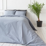 Premium satīna gultas veļas komplekts „Classic grey“. Satīna gultas veļa, 140x200 cm, 200x200 cm, 200x220 cm