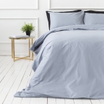 Premium satīna gultas veļas komplekts „Classic grey“. Satīna gultas veļa, 140x200 cm, 200x200 cm, 200x220 cm