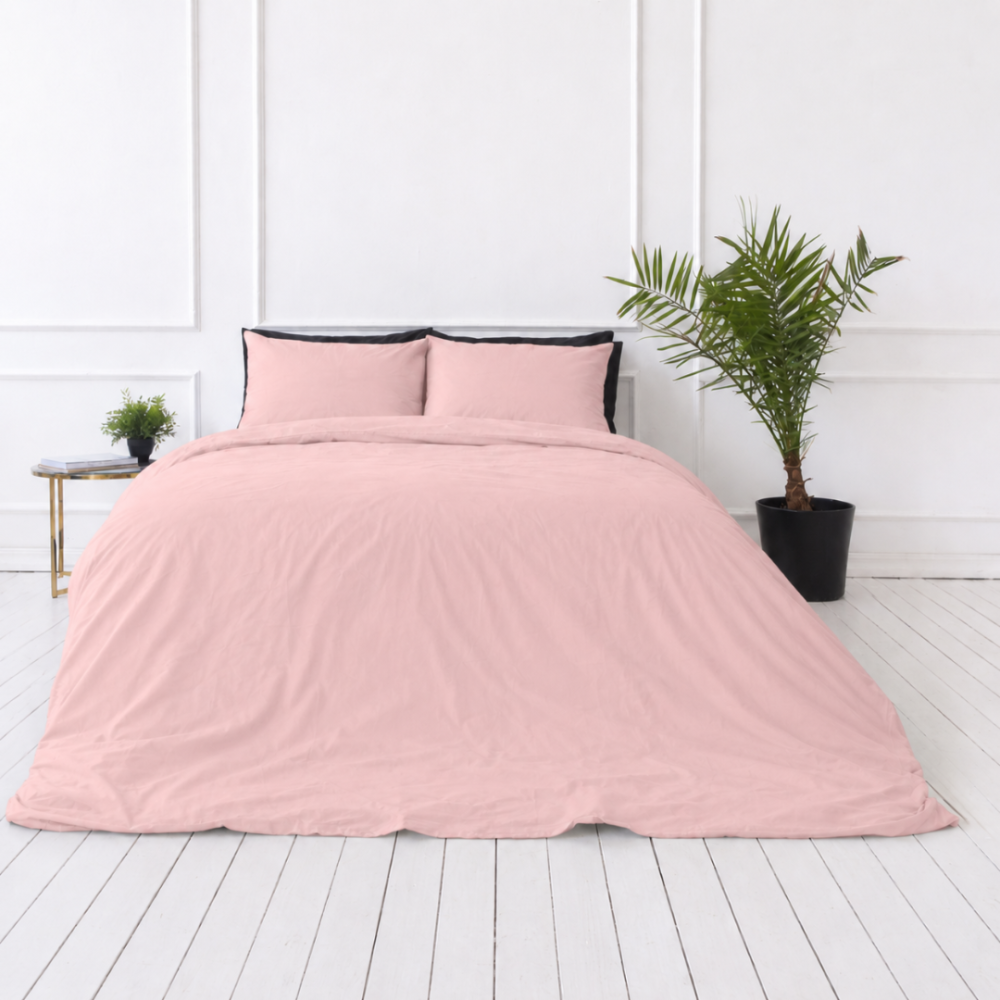 Premium satīns „Classic pink“. Mako satīna gultas veļa, 100x140 cm, 140x200 cm, 150x200 cm, 160x200 cm, 180x200 cm, 200x200 cm, 200x220 cm, 220x240 cm. Smalka rozā toņa moderna vienkārša dizaina gultas veļas komplekts