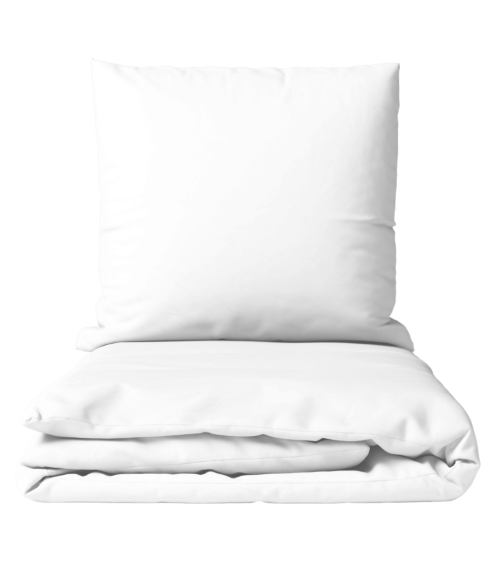 Premium satīna gultas veļas komplekts „Classic White“. Satīna gultas veļa