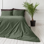 Premium satīns „Dark green“. Satīna gultas veļa, 140x200 cm, 180x200 cm, 200x200 cm, 200x220 cm