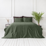 Premium satīns „Dark green“. Satīna gultas veļa, 140x200 cm, 180x200 cm, 200x200 cm, 200x220 cm