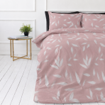 Premium satīns „Flopsie“. Rakstaina gultas veļa, 140x200 cm, 150x200 cm, 160x200 cm, 180x200 cm, 200x200 cm, 200x220 cm, 220x240 cm. Maigi rozā gultas veļa ar baltām lapām un smalkiem zariņiem Premium satīns „Flopsie“. Rakstaina gultas veļa, 140x200 cm, 150x200 cm, 160x200 cm, 180x200 cm, 200x200 cm, 200x220 cm, 220x240 cm. Maigi rozā gultas veļa ar baltām lapām un smalkiem zariņiem