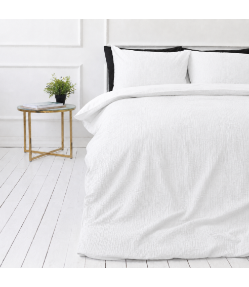 Muslīna gultas veļa „White muslin“. Gultas veļas komplekti 200x200