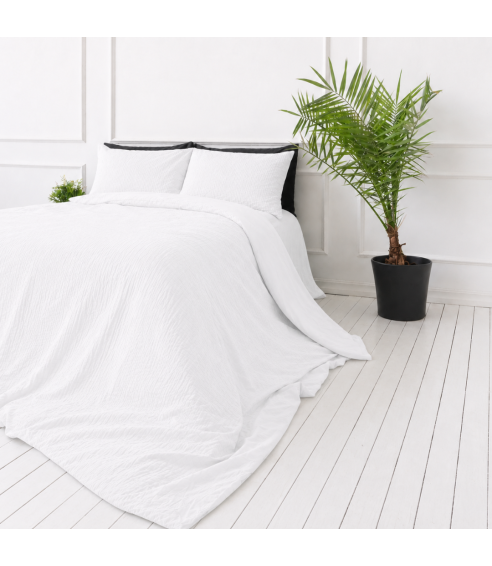 Muslīna gultas veļa „White muslin“. Gultas veļas komplekti 200x200