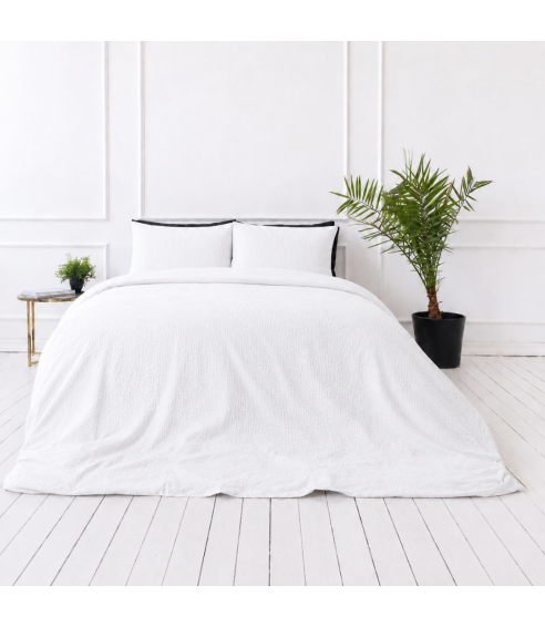 Muslīna gultas veļa „White muslin“. Gultas veļas komplekti 200x200