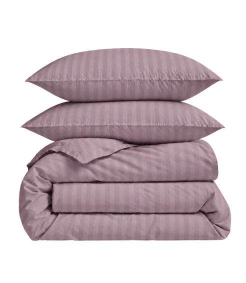 Premium satīns „Grape Stripe Sateen“. Satīna gultas veļa
