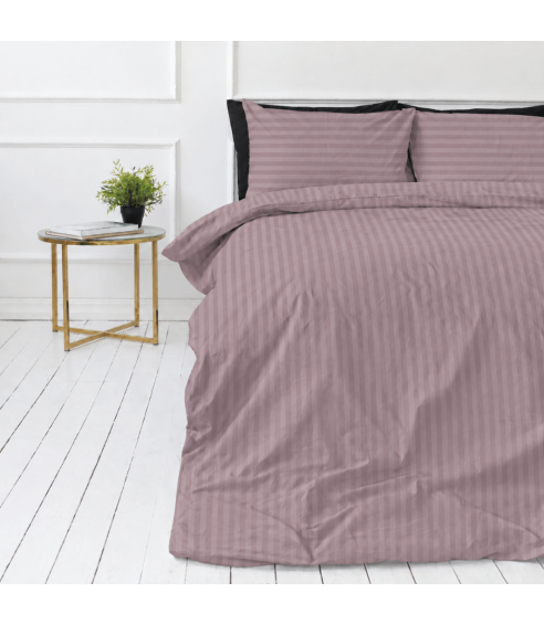 Premium satīns „Grape Stripe Sateen“. Satīna gultas veļa
