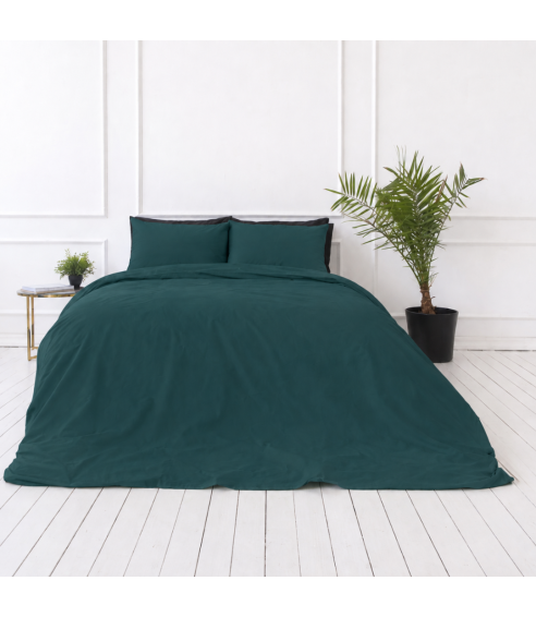 Premium satīna gultas veļas komplekts „Green Sateen“. Satīna gultas veļa