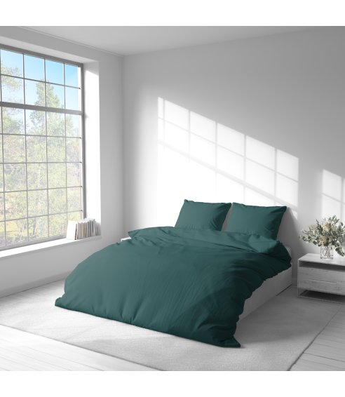 Premium satīna gultas veļas komplekts „Green Satin“. Satīna gultas veļa