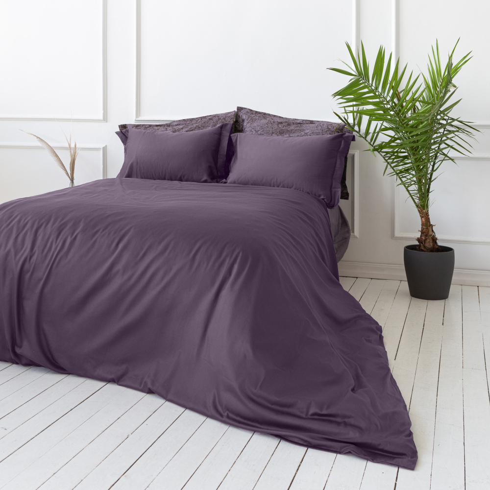 Premium satīns „Mauve“. Satīna gultas veļa, 140x200 cm, 200x200 cm, 200x220 cm