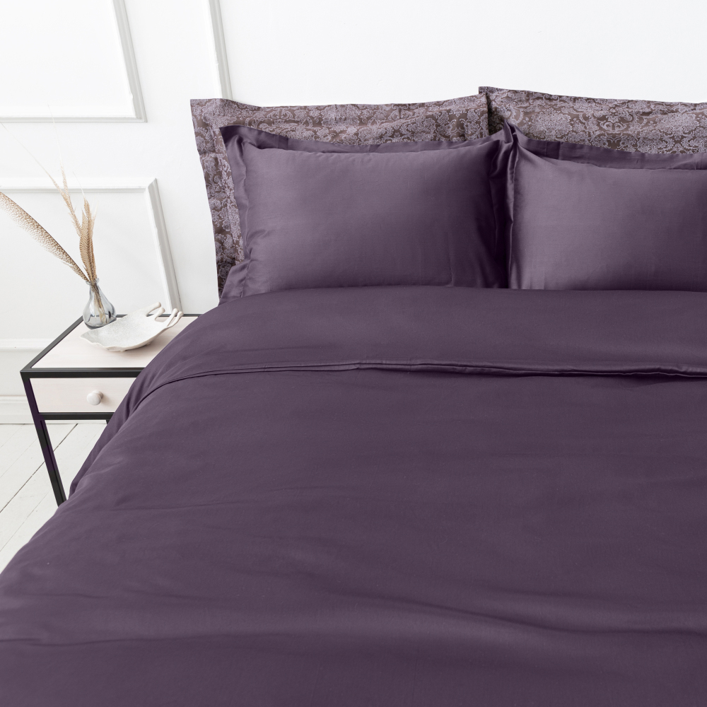 Premium satīns „Mauve“. Satīna gultas veļa, 140x200 cm, 200x200 cm, 200x220 cm