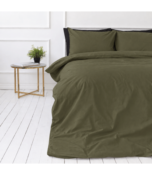 Premium satīns „Moss Green sateen“. Satīna gultas veļa