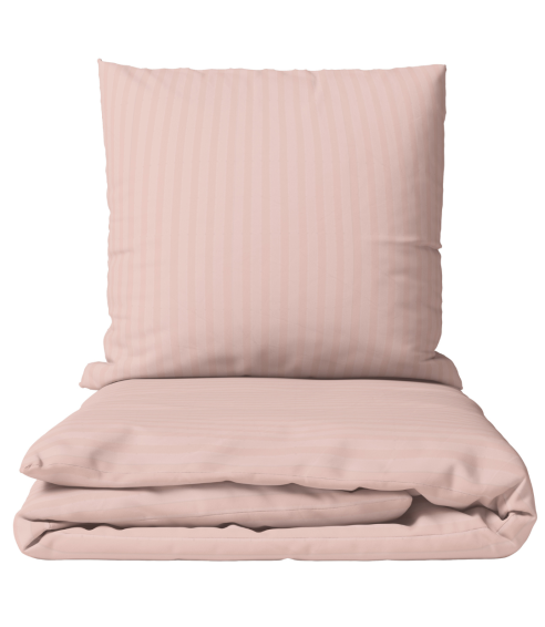 Premium satīna gultas veļas komplekts „Peachy Stripe Satin“. Satīna gultas veļa