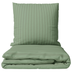 Premium satīns „Pistachio Stripe Sateen“. Gultas veļas komplekti 150x200, 140x200 cm, 150x200 cm, 160x200 cm, 180x200 cm, 200x200 cm, 200x220 cm, 220x240 cm. Zaļgans gultas veļas komplekts ar smalku svītru rakstu