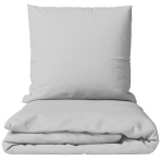 Satīna palags ar gumiju „Silvara“. Gultas veļas komplekti 150x200, 140x200 cm, 150x200 cm, 160x200 cm, 180x200 cm, 200x200 cm, 200x220 cm, 220x240 cm. Gaiši pelēks vienkrāsains gultas veļas komplekts minimālisma stilā