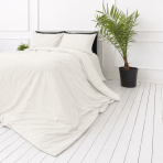 Premium satīns „Snow White sateen“. Mako satīna gultas veļa, 140x200 cm, 150x200 cm, 160x200 cm, 180x200 cm, 200x200 cm, 200x220 cm, 220x240 cm. Segas pārvalks un spilvendrānas ziloņkaula tonī.