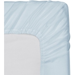Satīna palags ar gumiju „Light blue“. Palagi ar gumiju, 80x200 cm, 90x200 cm, 120x200 cm, 140x200 cm, 160x200 cm, 180x200 cm
