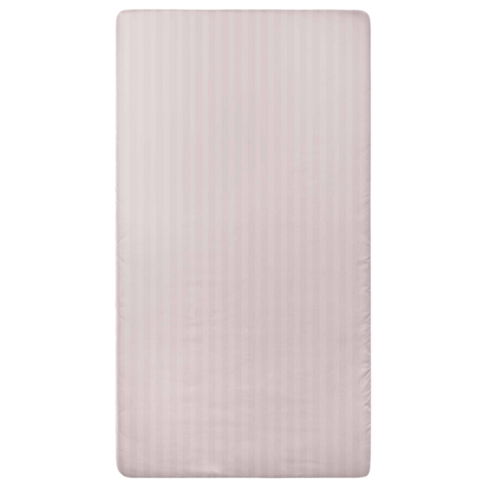 Satīna palags ar gumiju „Seashell Pink Stripe Satin fitted sheet“. Palags ar gumiju 160x200, 90x200 cm, 140x200 cm, 160x200 cm, 180x200 cm
