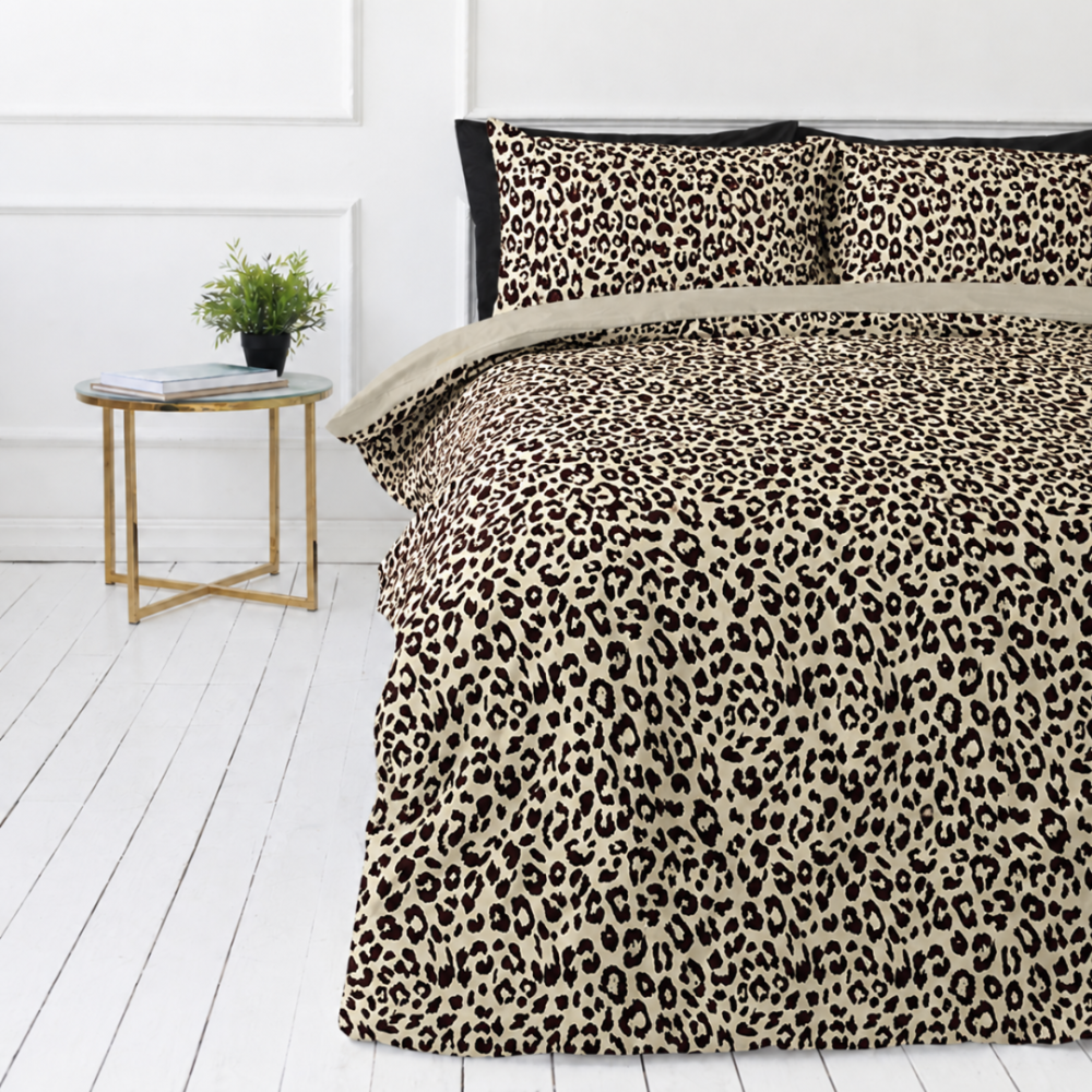Satīna gultas veļa „Exotic Leopard“. Rakstaina gultas veļa, 140x200 cm, 200x200 cm, 200x220 cm. Kokvilnas satīna gultas veļas komplekts ar leoparda rakstu Satīna gultas veļa „Exotic Leopard“. Rakstaina gultas veļa, 140x200 cm, 200x200 cm, 200x220 cm. Kokvilnas satīna gultas veļas komplekts ar leoparda rakstu