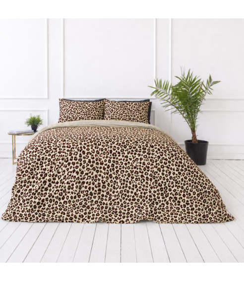 Satīna gultas veļa „Exotic Leopard“. Satīna gultas veļa
