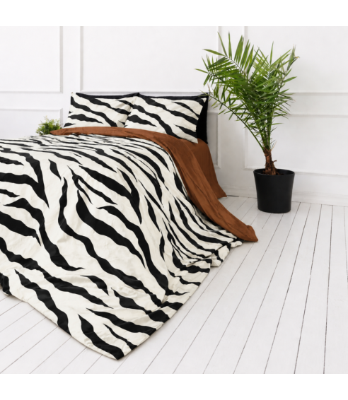 Satīna gultas veļa „Exotic Zebra“. Satīna gultas veļa