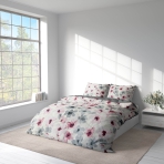 Satīna gultas veļa „Floral“. Satīna gultas veļa, 140x200 cm, 150x200 cm, 160x200 cm, 180x200 cm, 200x200 cm, 200x220 cm