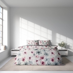 Satīna gultas veļa „Floral“. Satīna gultas veļa, 140x200 cm, 150x200 cm, 160x200 cm, 180x200 cm, 200x200 cm, 200x220 cm