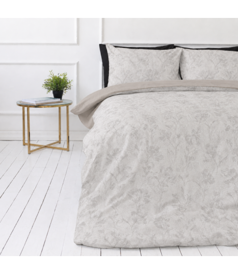 Satīna gultas veļa „Sand Damask“. Satīna gultas veļa