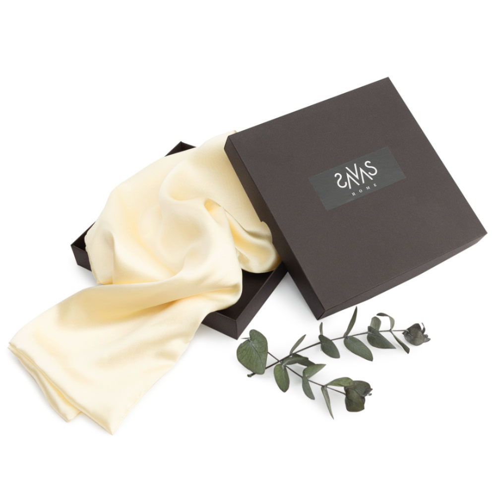 Zīda spilvendrāna „Cream“. Spilvendrānas 50x70. Dabīgas krāsas zīda spilvendrāna – lieliska dāvana.