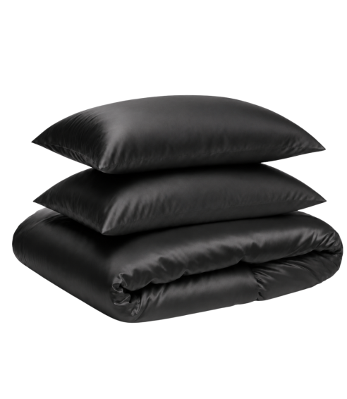 Zīda gultas veļas komplekts „Onyx Silk“. Gultas veļas komplekti 200x220