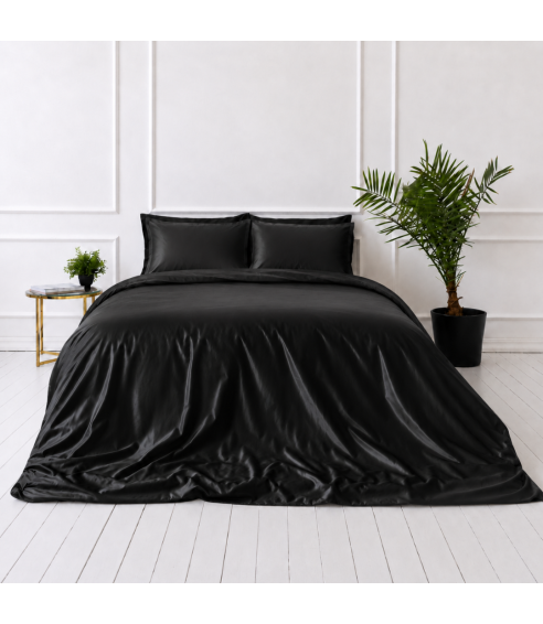 Zīda gultas veļas komplekts „Onyx Silk“. Gultas veļas komplekti 200x220