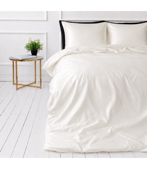 Zīda gultas veļas komplekts „Pearl White Silk“. Gultas veļas komplekti 200x220