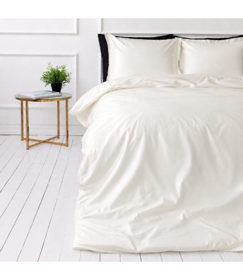 Zīda gultas veļas komplekts „Pearl White Silk“. Gultas veļas komplekti 200x220