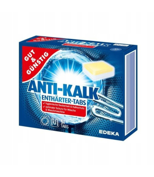 Veļas mašīnas tīrīšanas līdzeklis “Anti kalk Edeka”. Tīrītāji