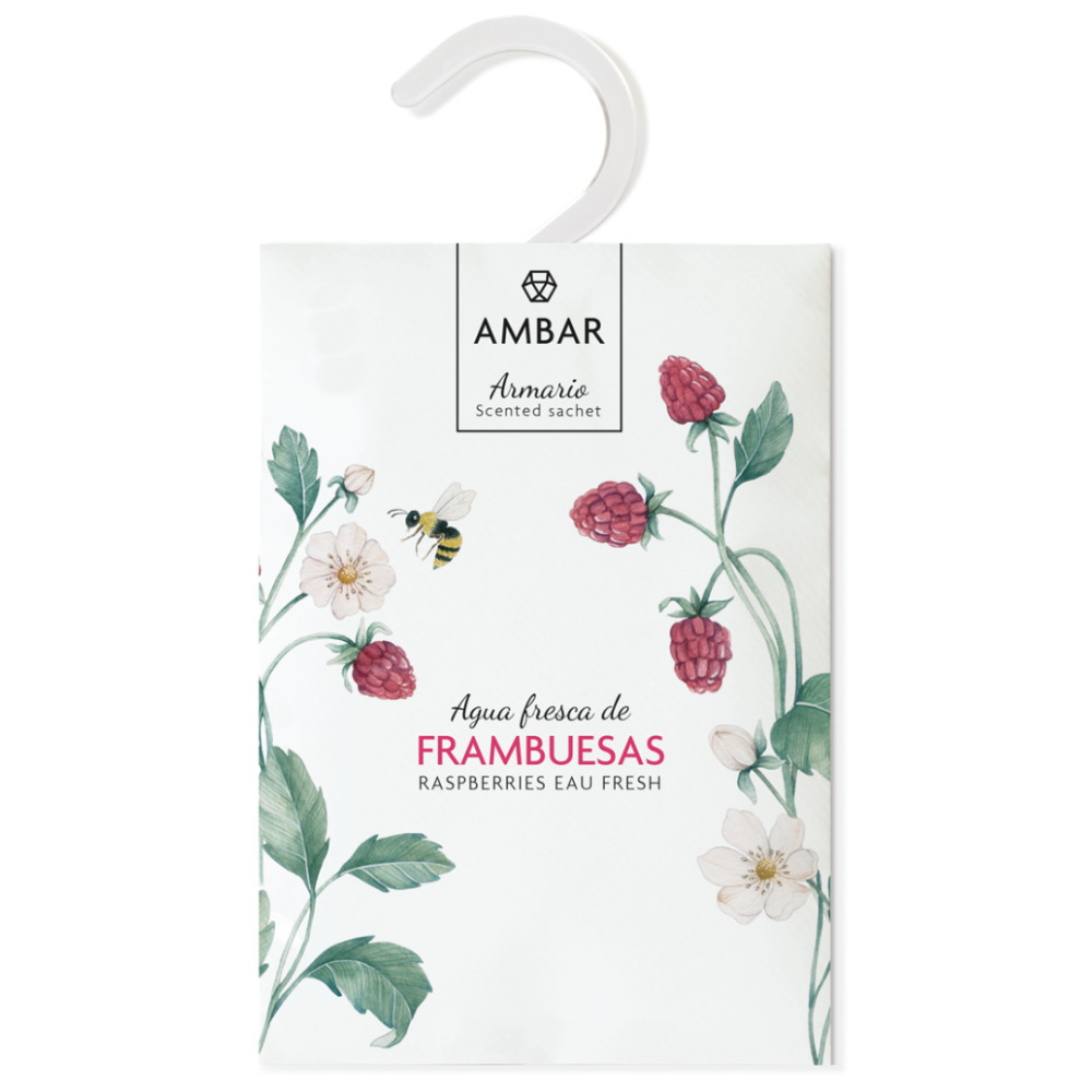 Garderobes smaržas “Frambuesas”. Mājas aromāti. Garderobes aromāts ar saldo aveņu aromātu, kas nodrošina apģērba svaigumu un smaržu.