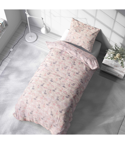 Gultas veļas komplekts "Swan Dreams". Bērnu gultas veļa