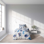 Gultas veļas komplekts „Bath blue“. Zīdaiņu gultas veļa, 90x120 cm, 100x135 cm, 100x140 cm, 110x140 cm, 140x200 cm, 150x200 cm