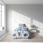 Gultas veļas komplekts „Bath blue“. Bērnu gultas veļa, 140x200 cm