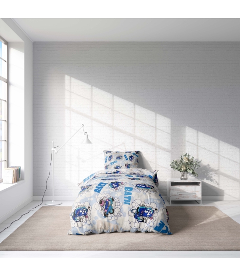 Gultas veļas komplekts „Bath blue“. Bērnu gultas veļa