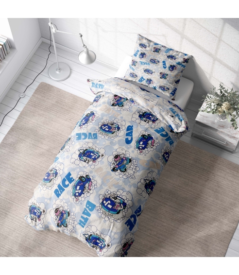 Gultas veļas komplekts „Bath blue“. Zīdaiņu gultas veļa