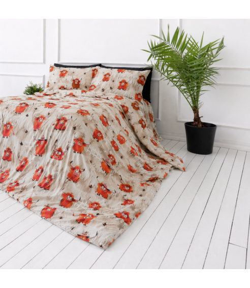 Gultas veļas komplekts „Safari Bulls“. Kokvilnas gultas veļa