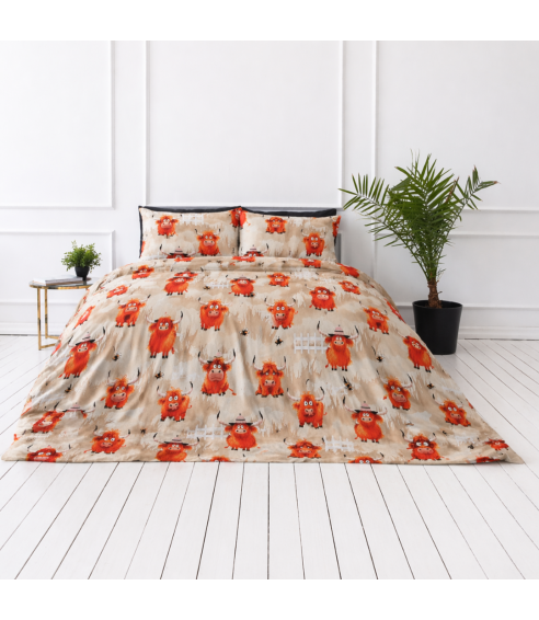 Gultas veļas komplekts „Safari Bulls“. Kokvilnas gultas veļa